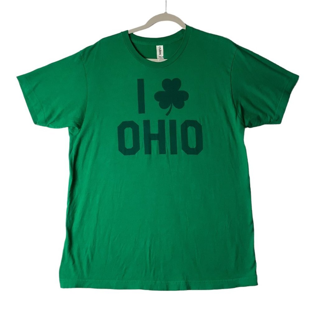 4H I Love Ohio Unisex Adult Large‎ Green Shamrock Irish St Patrick's Day